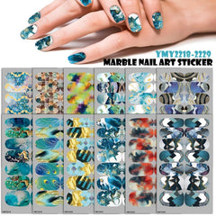 Marble Stripes Nail Sticker Self Adhesive Manicure Decoration
