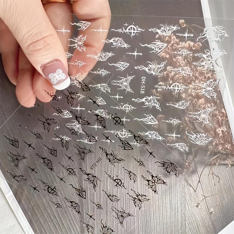 6pcs 3D Butterfly Nail Art Stickers Self Adhesive Nail Art Supplies
