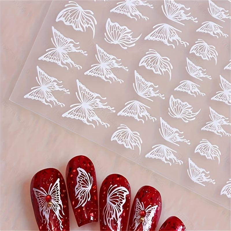 6pcs 3D Butterfly Nail Art Stickers Self Adhesive Nail Art Supplies