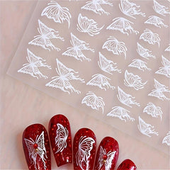 6pcs 3D Butterfly Nail Art Stickers Self Adhesive Nail Art Supplies