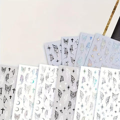 6pcs 3D Butterfly Nail Art Stickers Self Adhesive Nail Art Supplies