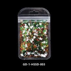 Christmas Nail Glitter Snowflake Hexagon Shape Nail Art Decoration