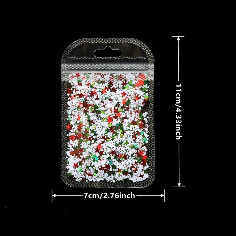 Christmas Nail Glitter Snowflake Hexagon Shape Nail Art Decoration