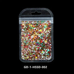Christmas Nail Glitter Snowflake Hexagon Shape Nail Art Decoration