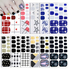 Lines Nail Polish Stickers Self-Adhesive Nail Art Decal Strips Manicure Kit