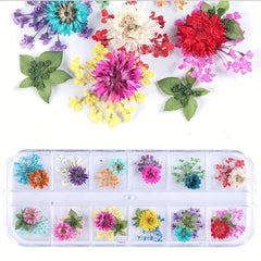 Dried Flowers Nail Decorations Jewelry 3D Nail Art Designs