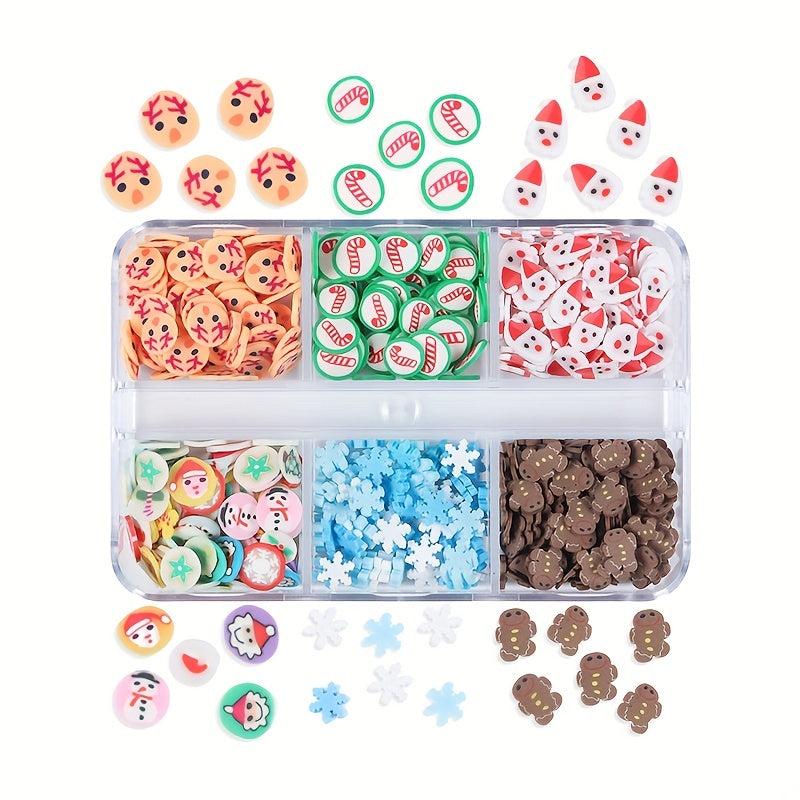 Christmas Nail Art Charms Red Socks Hats Polymer Clay Winter Xmas Decoration