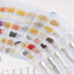 6pcs 3D Metal Punk Nail Art Chains Jewelry for Acrylic Nails