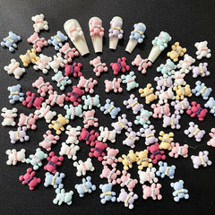 20 pcs Cartoon Bear Nail Art Decoration for Fun DIY Manicure