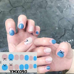 Glitter Nail Polish Strips Self Adhesive Art Decals with File