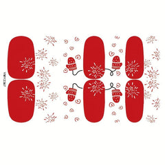 Xmas Nail Polish Stickers Snowflake Elk Christmas Tree Nail Polish Strips
