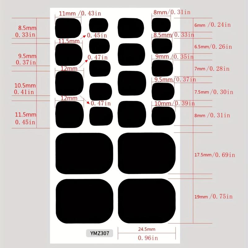 Waterproof Toenail Polish Stickers Long Lasting Full Cover Art Decal Strips