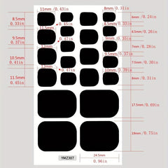 Waterproof Toenail Polish Stickers Long Lasting Full Cover Art Decal Strips