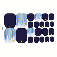 Waterproof Toenail Polish Stickers Long Lasting Full Cover Art Decal Strips