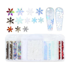 3D Mermaid Nail Art Sequins Snowflake Shape