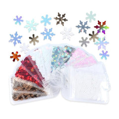 3D Mermaid Nail Art Sequins Snowflake Shape