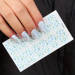 Spring & Summer Full Wrap Toenail Polish Stickers Self Adhesive Art Decal Strips