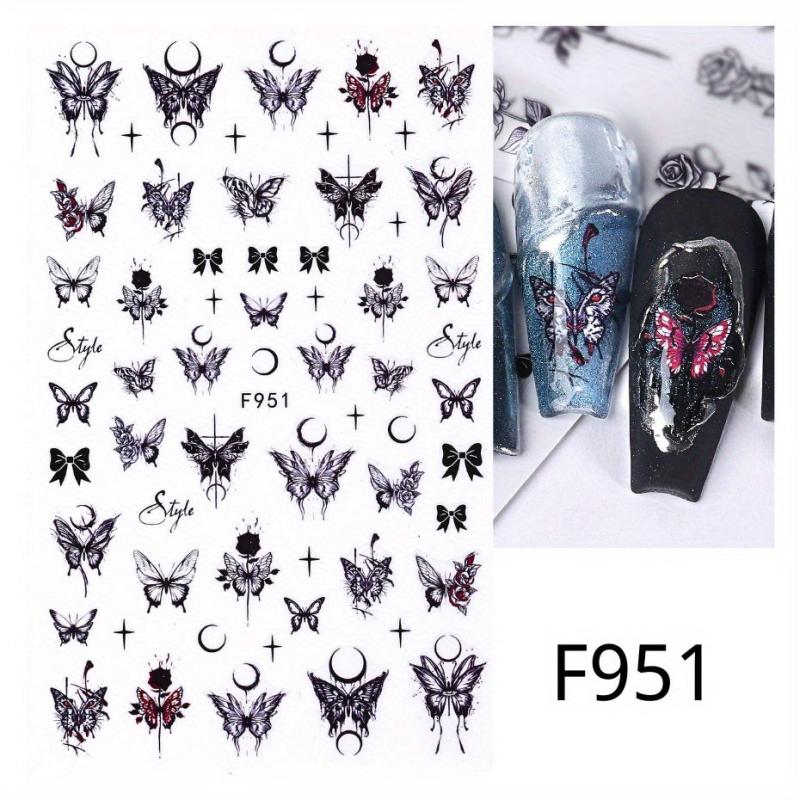 Devilish Halloween Nail Art Stickers Realistic Decals for Acrylic Nails