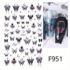 Devilish Halloween Nail Art Stickers Realistic Decals for Acrylic Nails