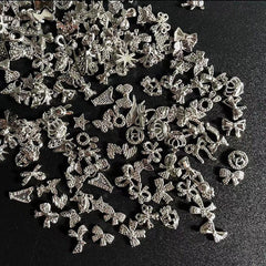 20 pcs Rhinestone Bear Butterfly Nail Art Accessories for Manicures