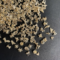 20 pcs Rhinestone Bear Butterfly Nail Art Accessories for Manicures