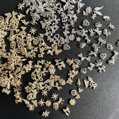 20 pcs Rhinestone Bear Butterfly Nail Art Accessories for Manicures