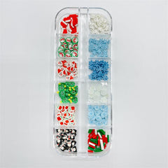 Christmas Manicure Stickers Set with Snowflakes Snowmen and Trees