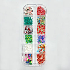 Christmas Manicure Stickers Set with Snowflakes Snowmen and Trees