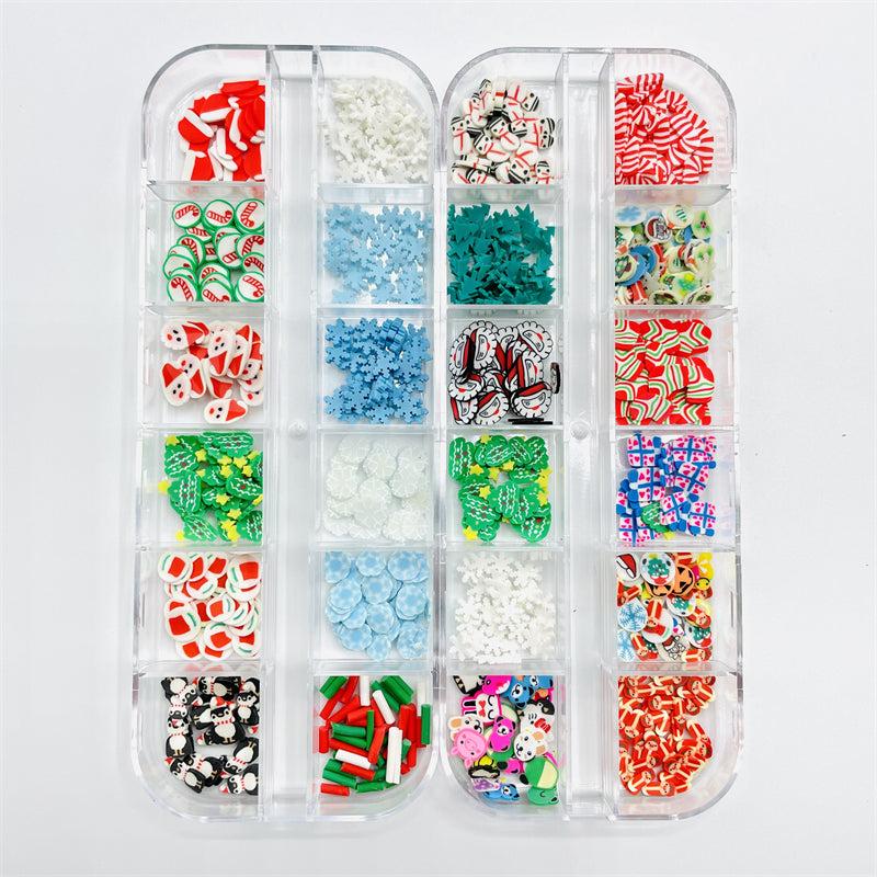 Christmas Manicure Stickers Set with Snowflakes Snowmen and Trees