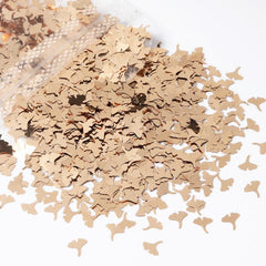 Ginkgo Leaf Glitter Nail Sequins 3D Art Flakes Confetti Sticker Makeup DIY