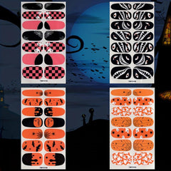 16 Sheets Halloween Nail Polish Stickers with 6 Nail Files