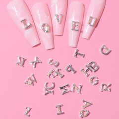 26pcs Flat Back Rhinestone Nail Art Charms for DIY and Nail Salon Use
