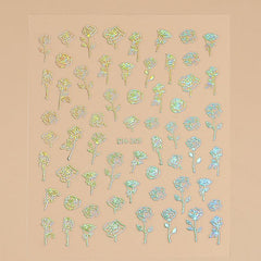 Nail Art Stickers Decals Star Flower Rose Love Transfer Adhesive Decals