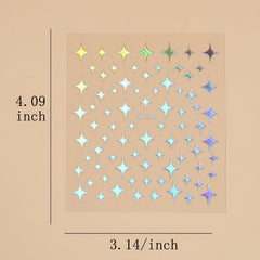 Nail Art Stickers Decals Star Flower Rose Love Transfer Adhesive Decals