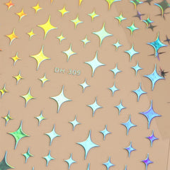 Nail Art Stickers Decals Star Flower Rose Love Transfer Adhesive Decals