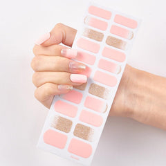Glitter Full Wrap Nail Polish Stickers Self Adhesive Nail Art Decal Strips