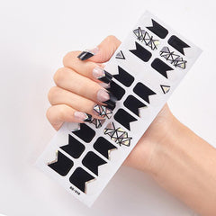 Glitter Full Wrap Nail Polish Stickers Self Adhesive Nail Art Decal Strips