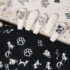 3D Animal Rivet Nail Art Metal Alloy Accessories for Nail Designs