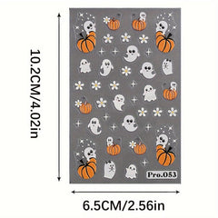 2pcs Halloween Nail Art Decals Self-adhesive Sunflower Stickers