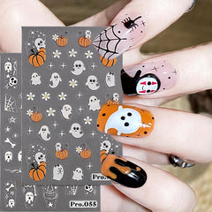 2pcs Halloween Nail Art Decals Self-adhesive Sunflower Stickers