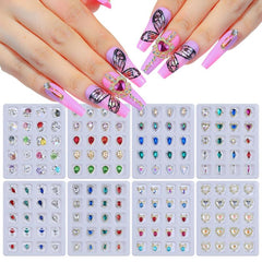 20 pcs Peach Heart Nail Charms for DIY Nail Art