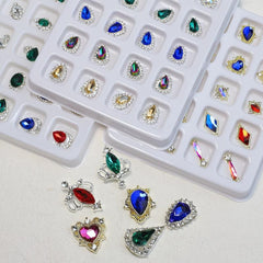 20 pcs Peach Heart Nail Charms for DIY Nail Art