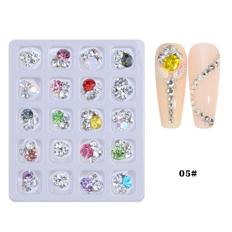 20 pcs Peach Heart Nail Charms for DIY Nail Art