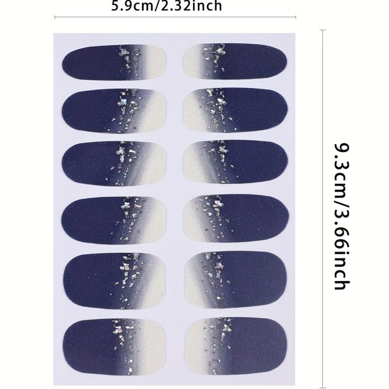 6 Sheets Gradient Nail Polish Strips Full Wrap Nail Art Stickers