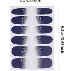 6 Sheets Gradient Nail Polish Strips Full Wrap Nail Art Stickers