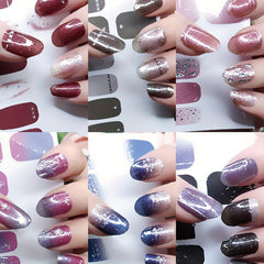 6 Sheets Gradient Nail Polish Strips Full Wrap Nail Art Stickers