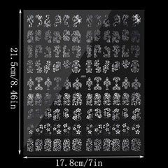 3D Totem Nail Art Stickers Decals Silver Metal Nail Art Decoration