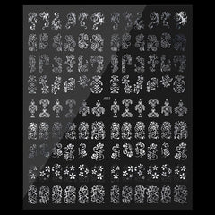 3D Totem Nail Art Stickers Decals Silver Metal Nail Art Decoration