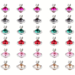 30pcs 3D Planet Nail Charms Nail Rhinestones Nail Art Alloy Crystal Jewelry