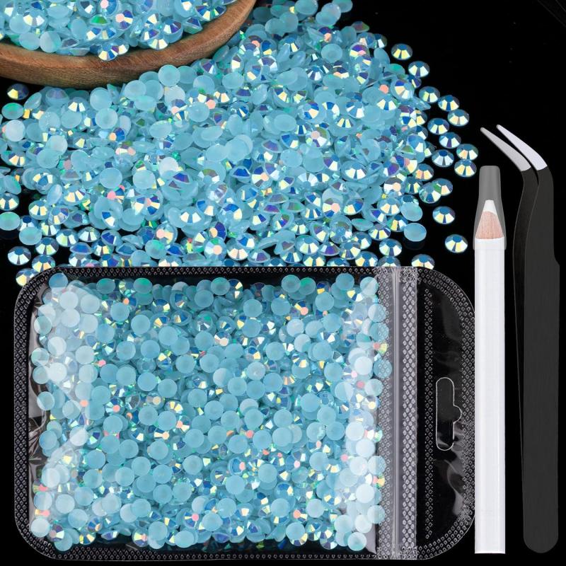 5000PCS 3mm Resin Rhinestones Bulk Pink AB Flatback Round Jelly Rhinestones
